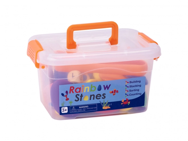 Ensemble Montessori de Pierres Colorées Créatives 65 pcs