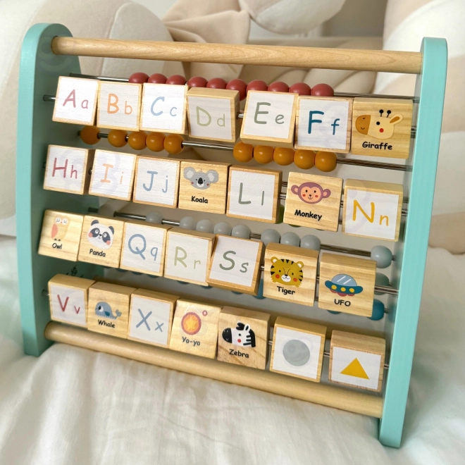 Boulier éducatif en bois et alphabet Tooky Toy