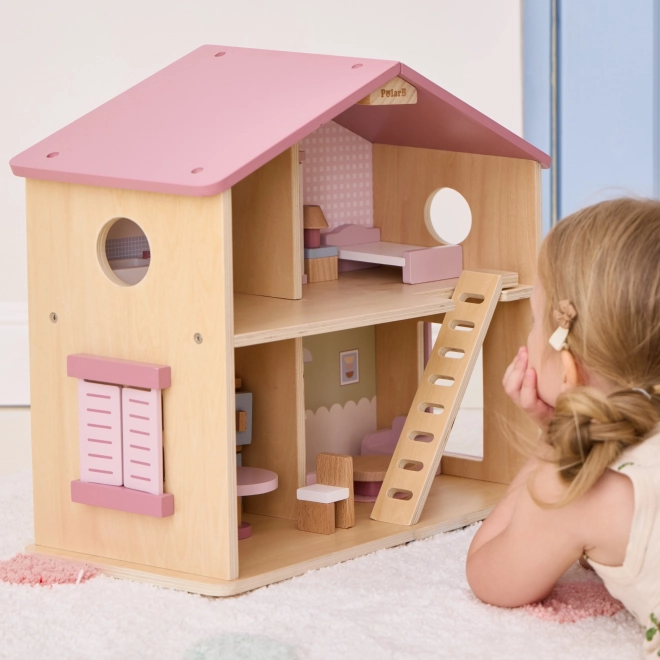 Grande maison de poupées en bois avec accessoires PolarB Viga