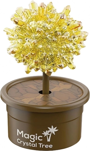 Arbre cristallin doré visuellement fascinant