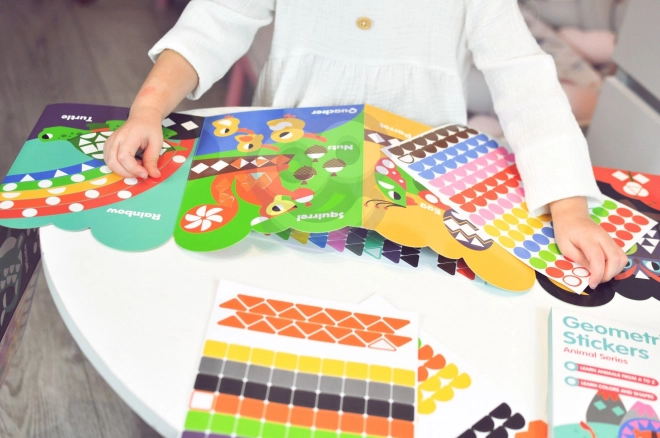 Autocollants géométriques animaux Woopie pour un apprentissage créatif