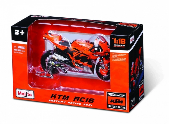 Modèle en métal de moto Tech3 KTM Racing Factory 2021 1/18