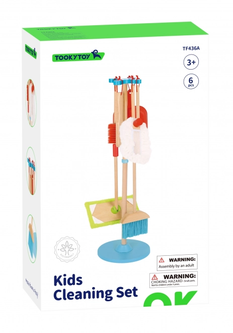 Ensemble de nettoyage en bois pour enfants Tooky Toy