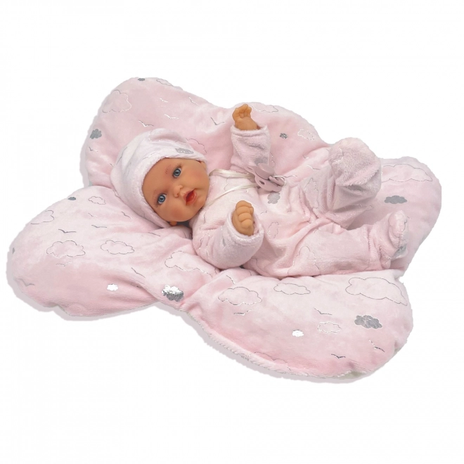 Antonio Juan 1235 PETIT - poupée réaliste bébé avec fonction de mouvement spéciale et corps en tissu doux - 27 cm
