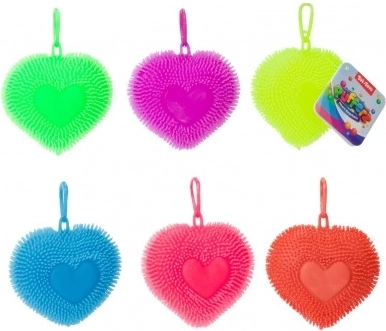 Pendentif anti-stress en silicone cœur 11 cm