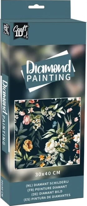 Peinture au diamant Fleurs 30x40 cm