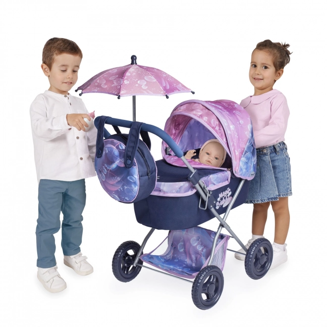 DeCuevas 85076 Poussette pliable pour poupées avec parasol et sac Magic Bubble 2024 - 60 cm