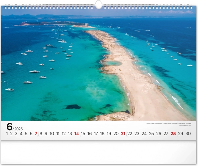 Calendrier mural Mer 2026