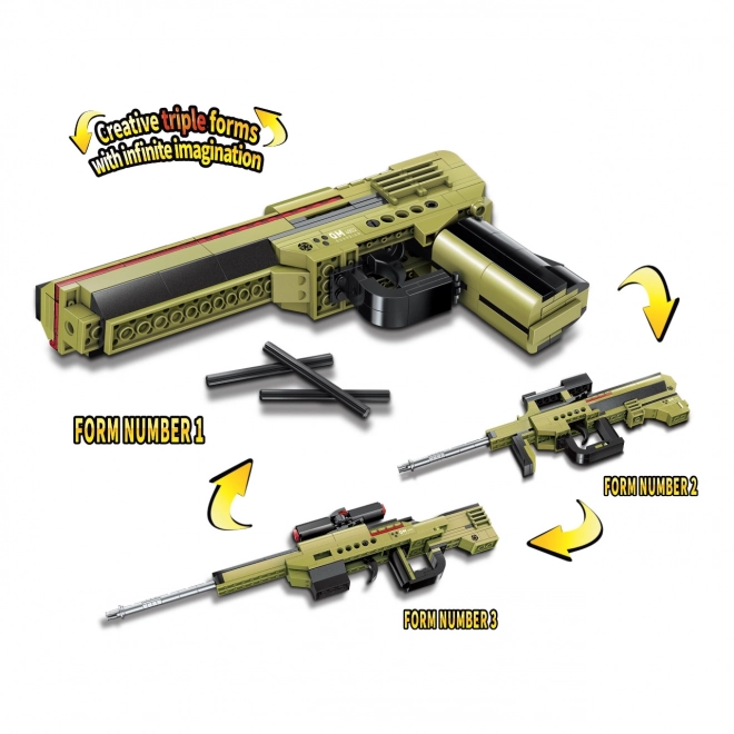 Qman Jeu de Construction Arme Dilemme 3 en 1