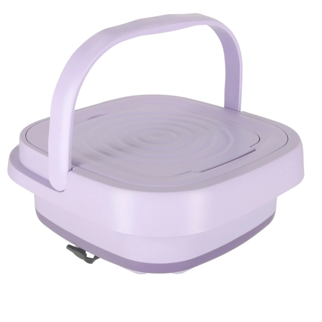 Lave-linge de voyage pliable 8L violet
