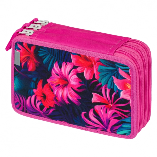 BAAGL Trousse scolaire trois étages Flamants roses