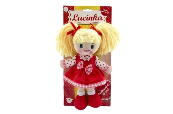 Poupée de chiffon chantante tchèque Lucinka - 30 cm
