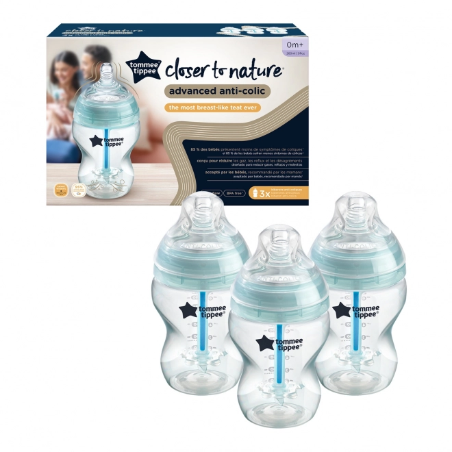 Ensemble de biberons avancés ANTI-COLIC, 260 ml, 3 pièces