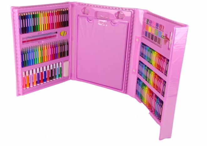 Ensemble artistique de valises roses 208 pièces