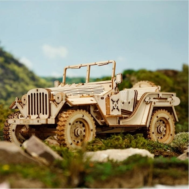 Jeep militaire - Puzzle en bois 3D