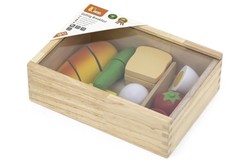 Petit déjeuner en bois à découper