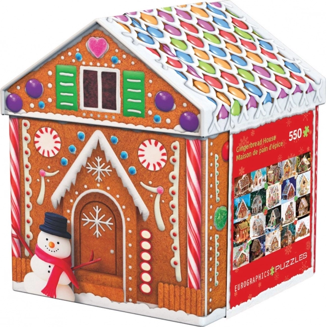 Puzzle EUROGRAPHICS dans une boîte en fer-blanc Maison en pain d'épice 550 pièces