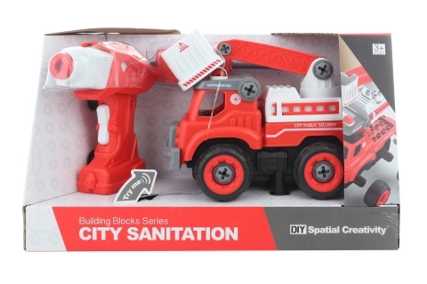 Camion de pompiers télécommandé à assembler