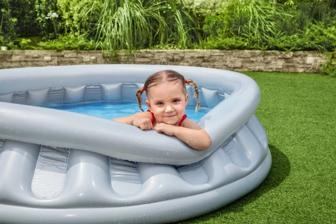 Piscine gonflable pour enfants vaisseau spatial 152x43cm en boîte 30x30x7cm