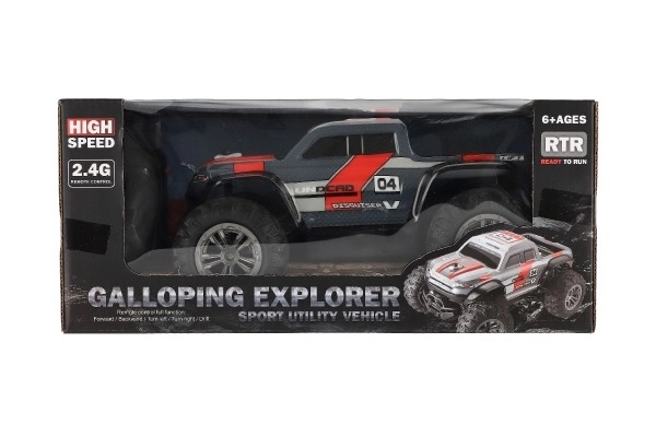 Auto RC Pick-Up Tout-Terrain gris-rouge