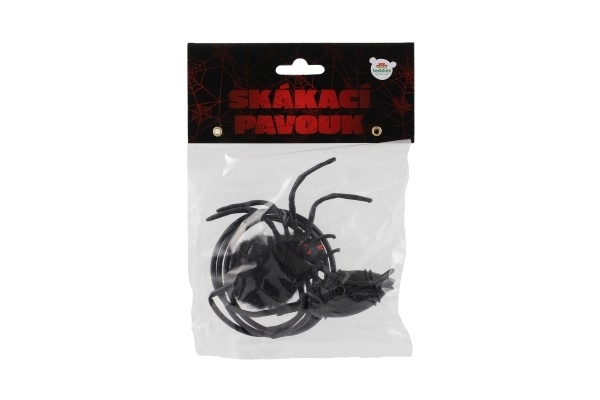 Araignée sauteuse en peluche/plastique 7cm dans un sachet 14x19x3cm