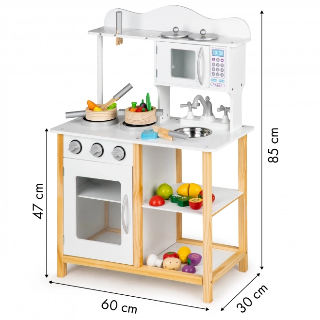 Cuisine en bois pour enfants avec accessoires Ecotoys