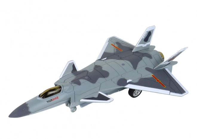 Modèle d'avion avec propulsion par friction Noir Gris