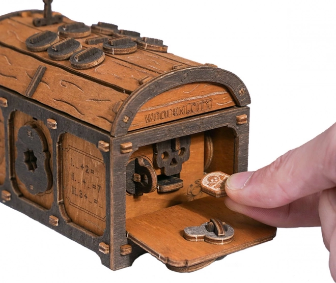 Puzzle 3D en bois Escape Room Coffre au Trésor