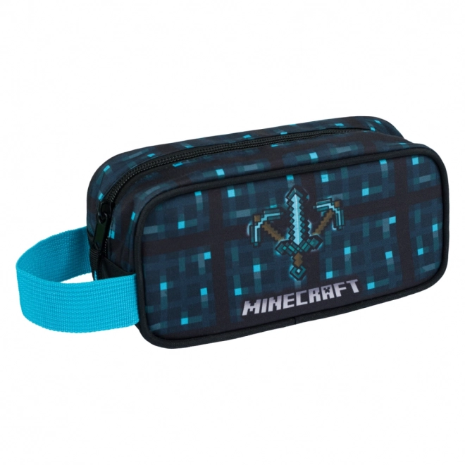 Minecraft 2 ensemble hache bleue et épée trousse et sac