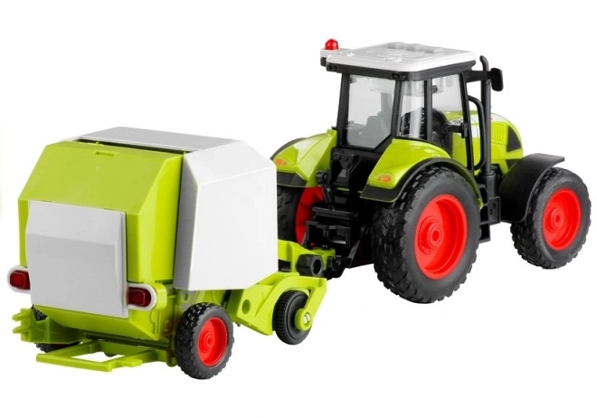 Tracteur avec presse à balles