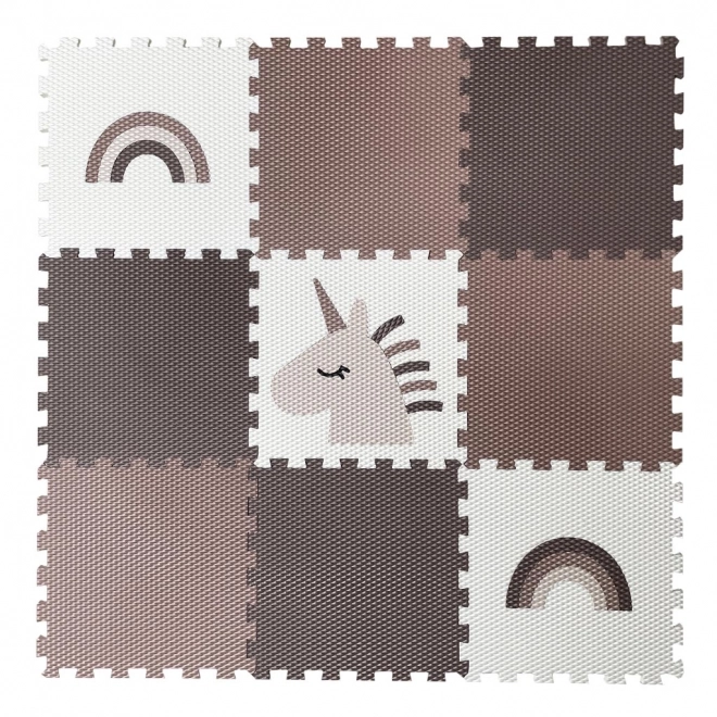 Minideckfloor plancher 9 pièces - licorne et arcs-en-ciel