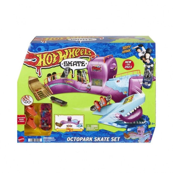 Hot Wheels Skate Octopark avec fingerboard et chaussures