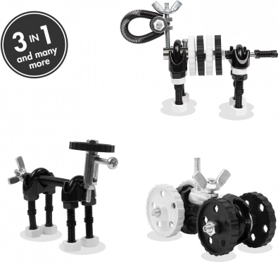 Kit de construction The OffBits ZebraBit – ensemble de construction créatif en métal 3‑en‑1