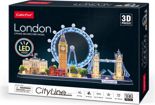 Puzzle 3D lumineux CityLine panorama Londres 186 pièces