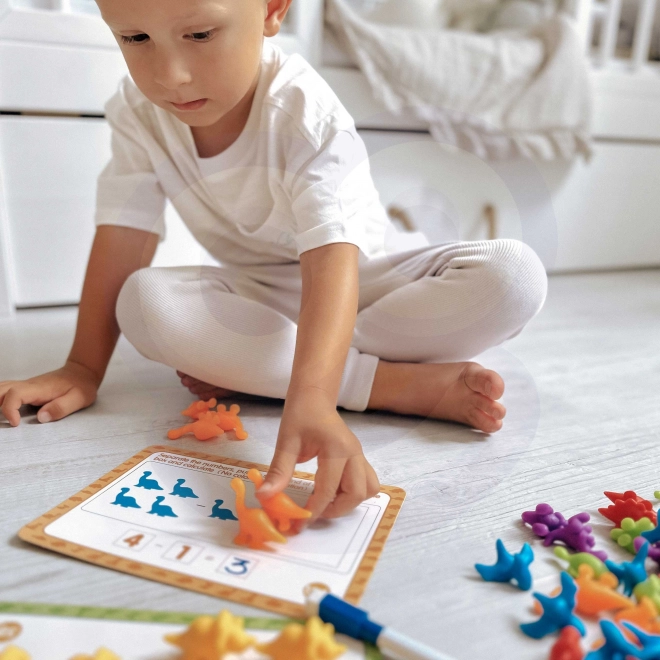 Ensemble éducatif Montessori Calcul Animaux Colorés 83 pcs
