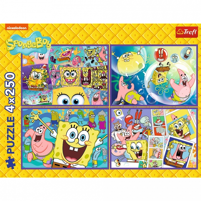 Puzzle 4x250 Le monde fou de Bob l’éponge