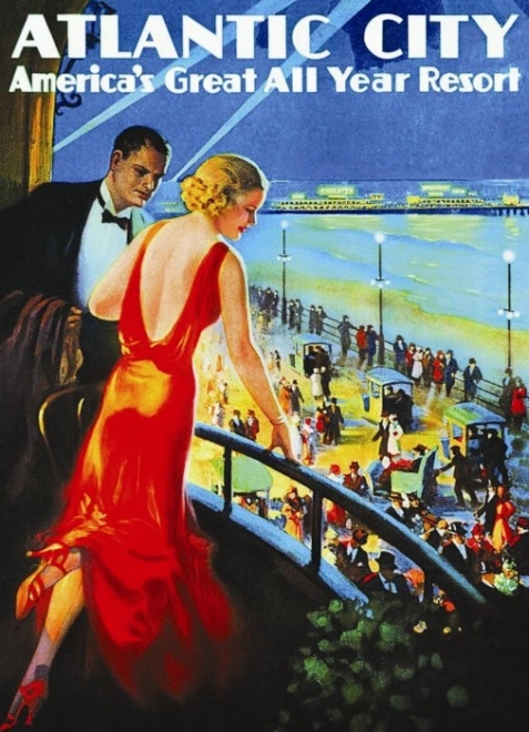 Puzzle affiche Atlantic City 1000 pièces