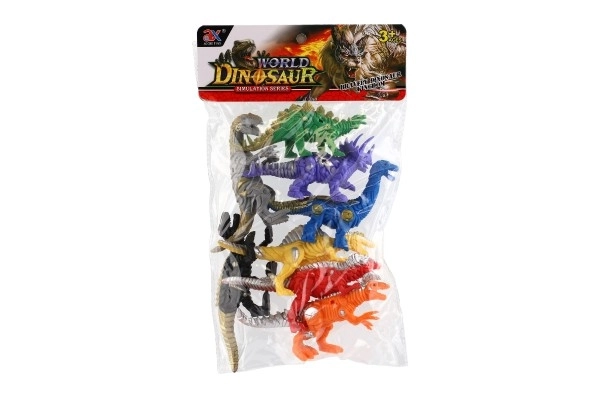Dinosaure/Drak 8pcs plastique 14-17cm en sachet 22x35x7cm