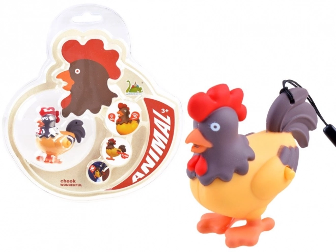Charmant pendentif coq avec lumière et son