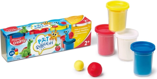 Pâte à modeler MAPED CREATIV 4×114 g – couleurs de base