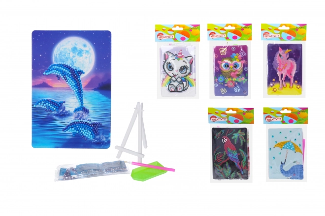 Kit de peinture au diamant avec support 10 x 15 cm