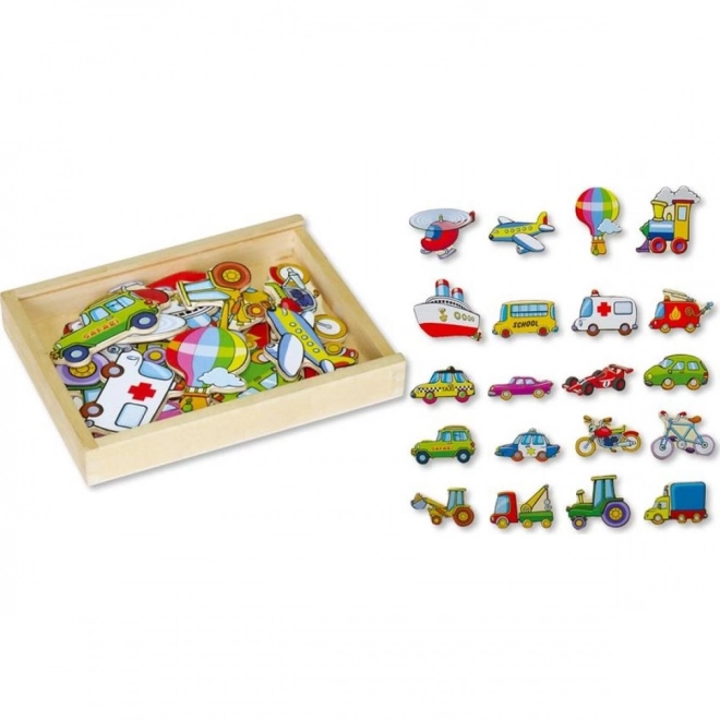 Magnets en bois transport