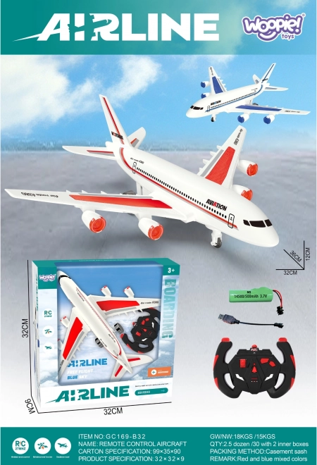 Woopie Avion télécommandé amusant pour passagers
