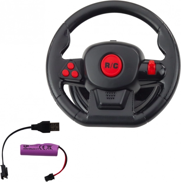 Voiture de course RC 1:12 avec télécommande, lumières et sons - Argent