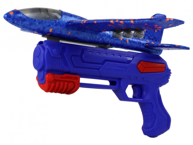 Pistolet à bulles de savon Aeroplane Blue