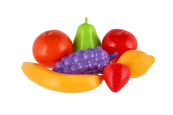 Fruits en plastique dans un filet pour enfants
