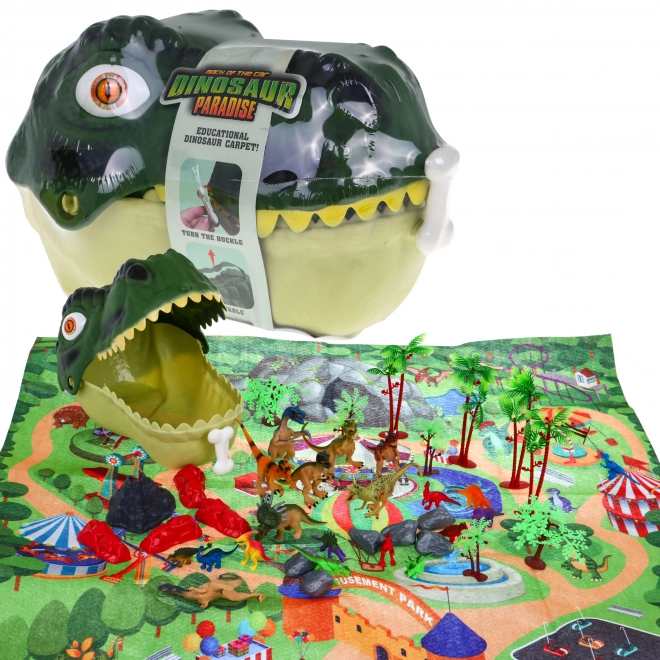 « Monde des dinosaures » ensemble de figurines pour enfants 3+ Tête de dinosaure + base paysage