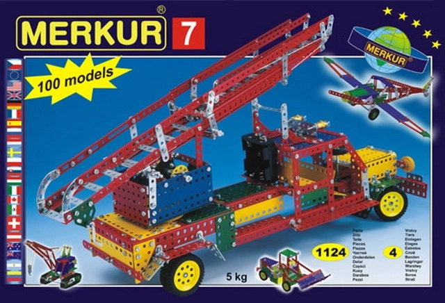 Kit de construction MERKUR 7 – 100 modèles, 1124 pièces