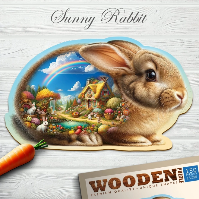 Puzzle en bois Lapin de Wooden City