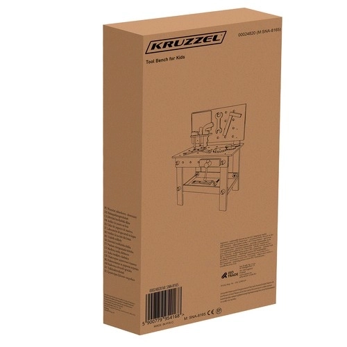 Kruzzel 24820 Atelier en bois pour enfants avec outils